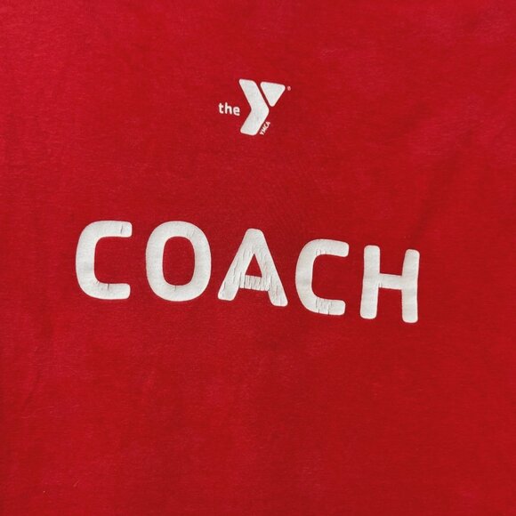 GILDAN Ultra 100% Cotton YMCA Coach T-Shirt, Red, Small - Picture 5 of 9